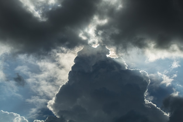 Dark cloud in the sky during the day