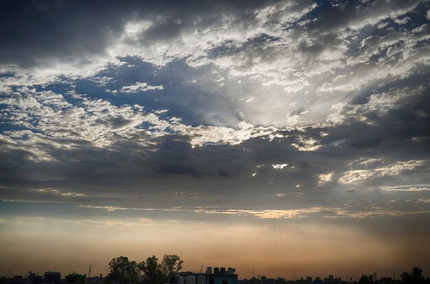 Dark Cloud in Sky in village