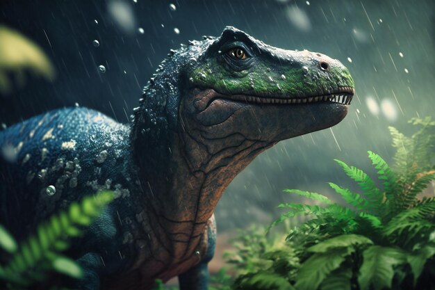 dark clouds gather dinosaurs seek shelter urgently