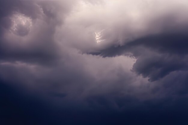 Dark clouds in rainy weather