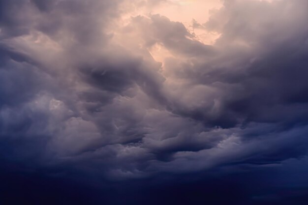 Dark clouds in rainy weather