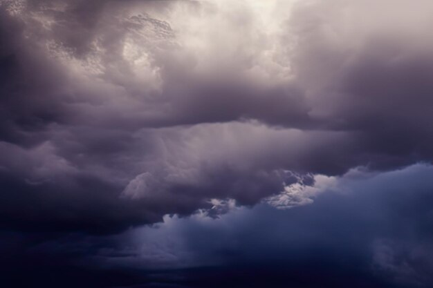 Dark clouds in rainy weather