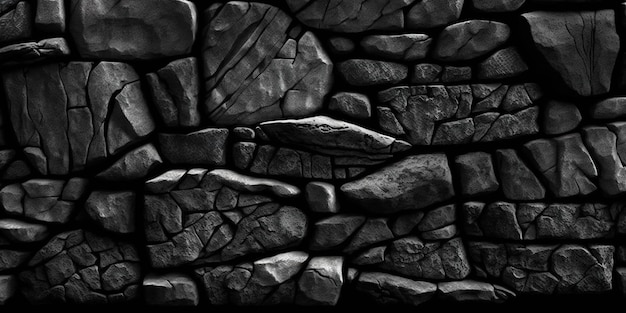 Dark cobble stone wall background