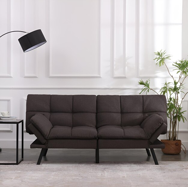 Photo dark color sofa bed