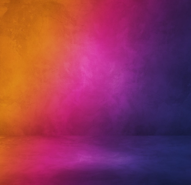 Photo dark colorful concrete interior background.