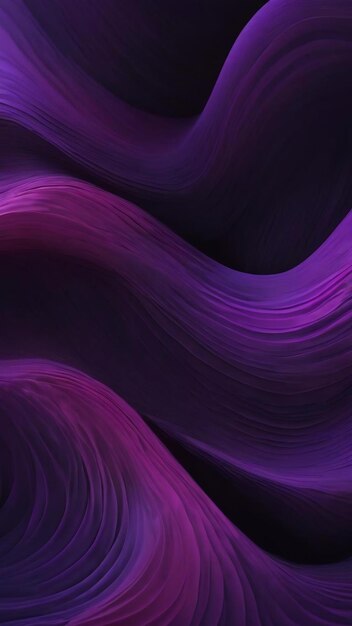 Dark colorful wavy background with abstract purple waves shapes and curvy texture