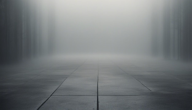 Фото Темная текстура бетонного пола с туманом или туманом на заднем плане