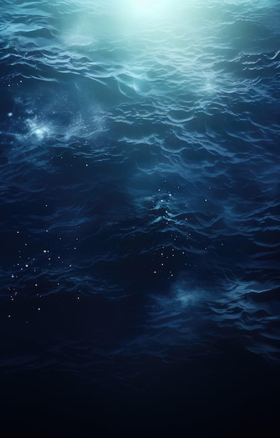 Photo dark deep ocean water