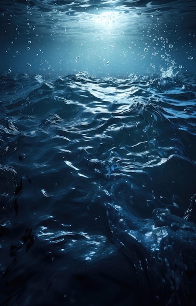 dark deep ocean water