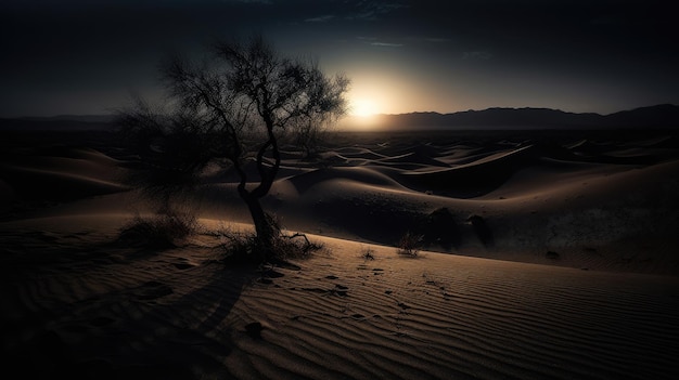 Photo dark desert