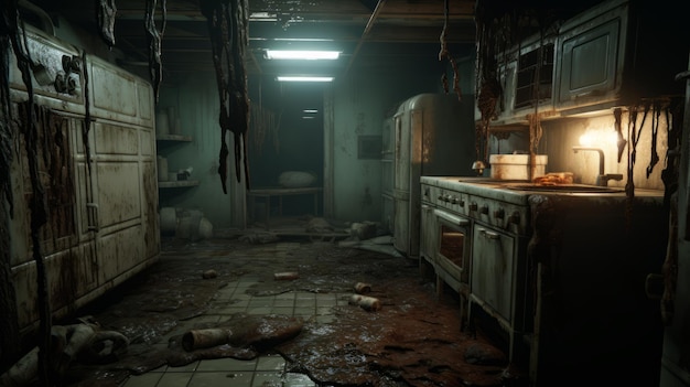 Dark And Dirty Kitchen A Dystopian Horror Game In Unreal Engine 5