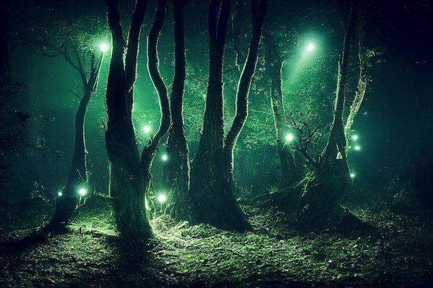 Dark fairytale fantasy forest