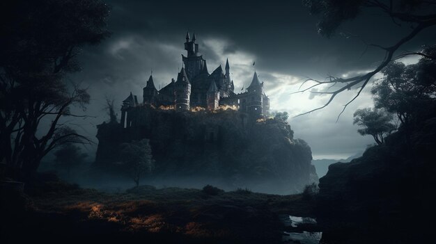 Dark fantasy castle