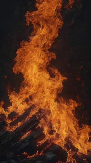Dark flame background fire border realistic image