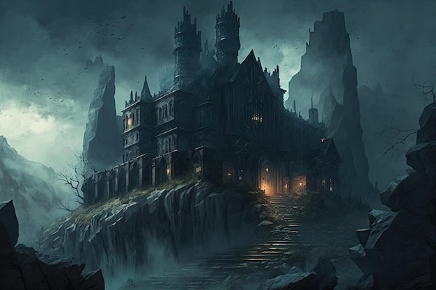 Dark and foreboding fortress built to withstand any siege