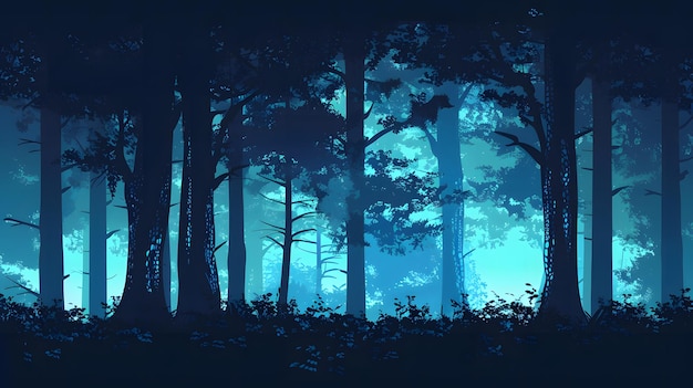 dark forest background illustration