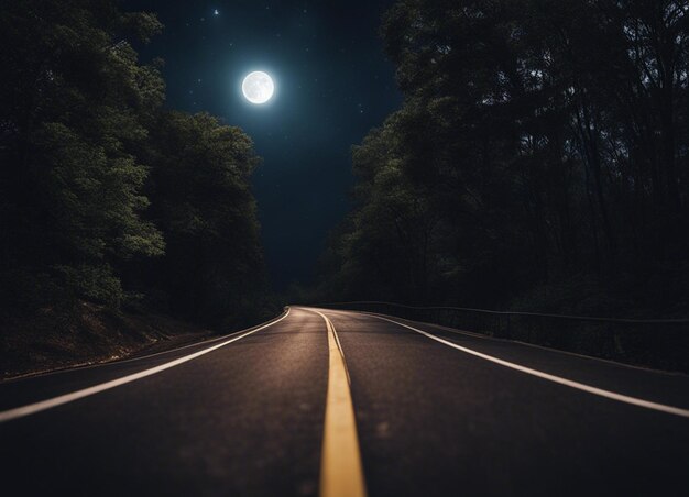 Foto un sentiero oscuro della foresta