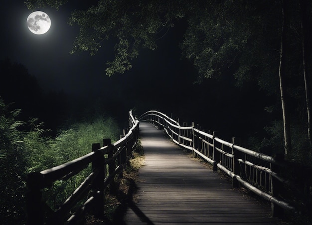 A dark forest path