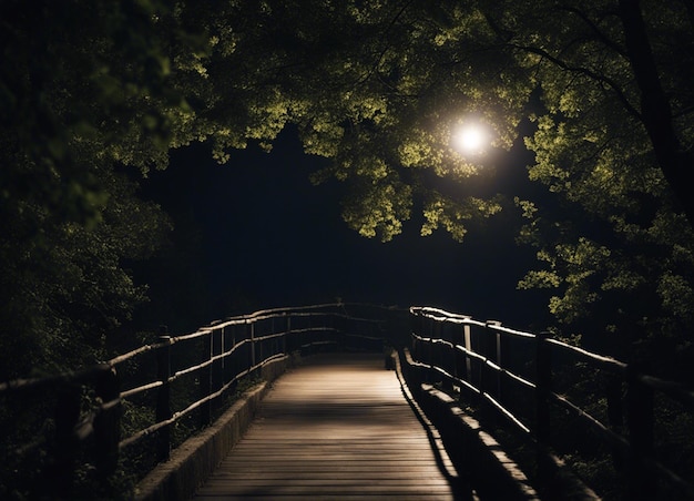 A dark forest path