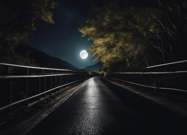 A dark forest path