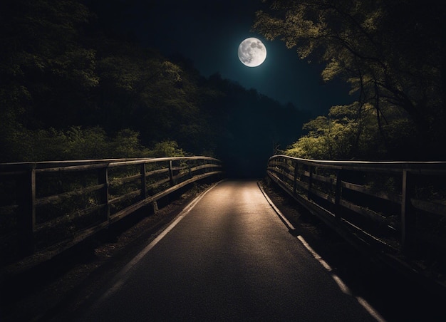 A dark forest path