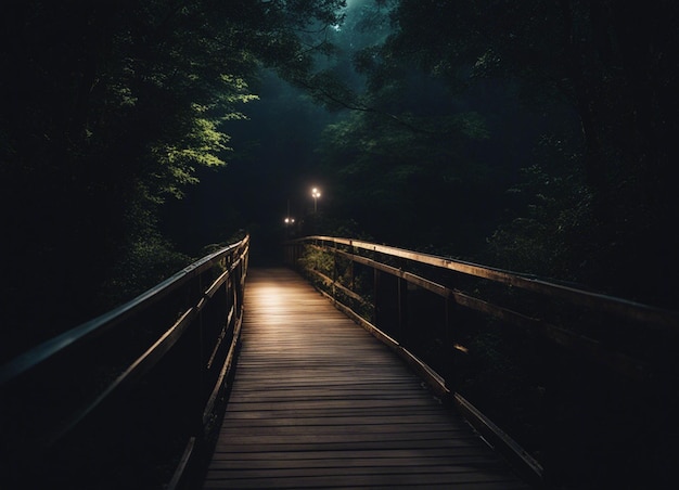 暗い森の道