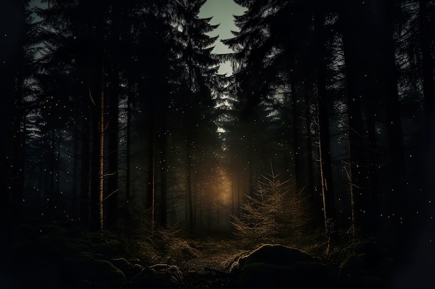 Photo dark forest