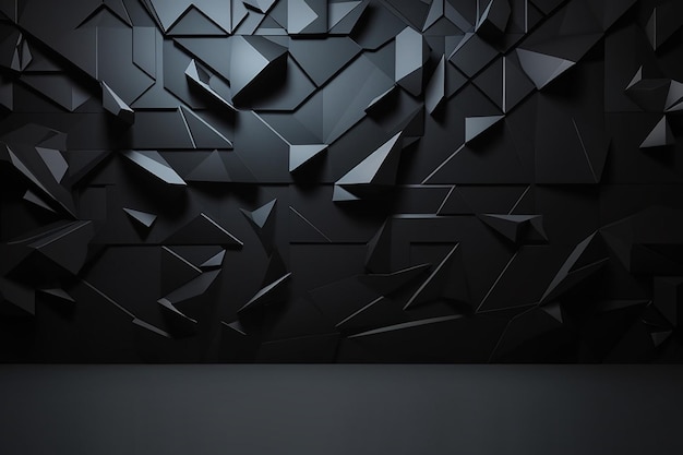 Dark geometric background with copy space