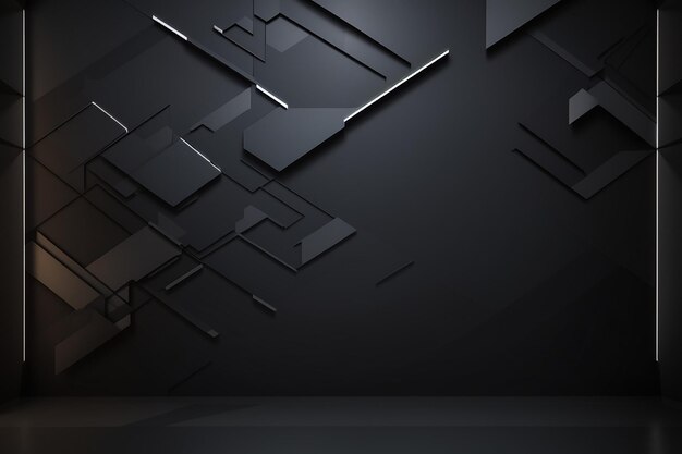 Dark geometric background with copy space