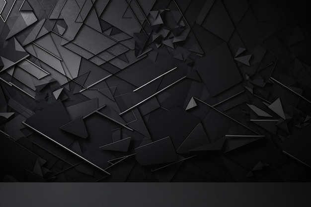 Dark geometric background with copy space