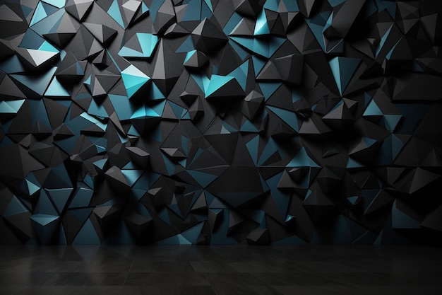 Dark geometric background with copy space