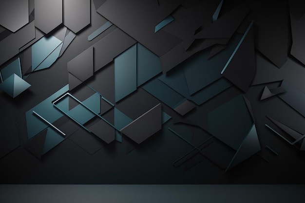 Dark geometric background with copy space