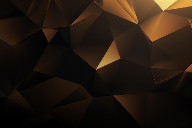 Dark and golden polygonal background