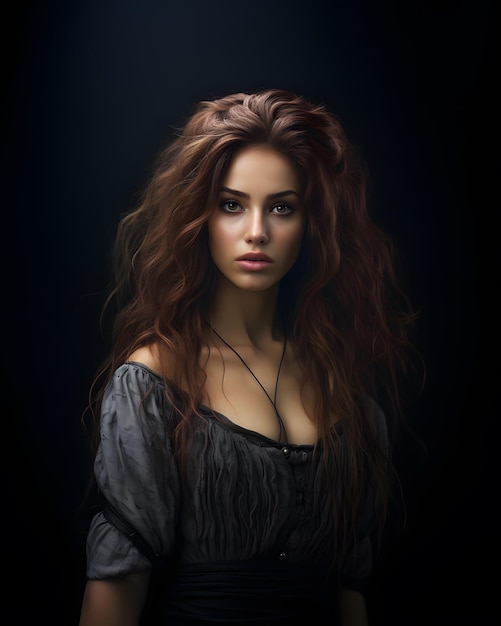 Dark gothic female portrait