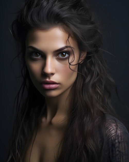 Premium AI Image | Dark gothic female portrait