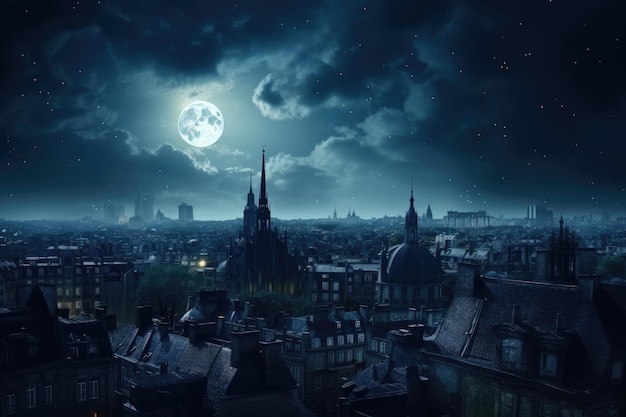 Dark Gothic Paris on Halloween