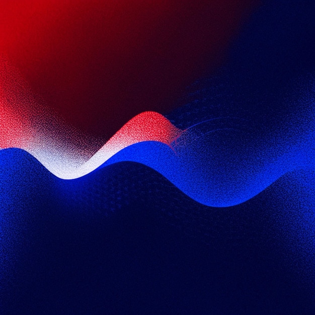 사진 빨간색과 파란색의 흐르는 파도 모양의 선이 흐르는 어두운 그래디언트 배경 디자인 벽지