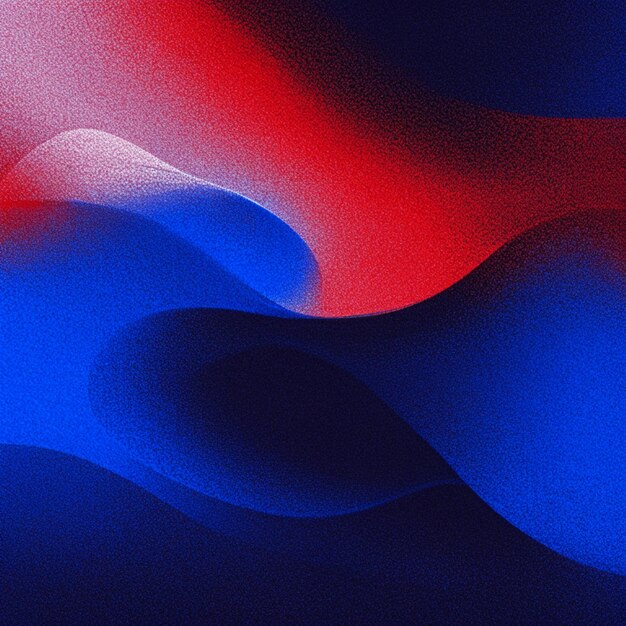 Dark gradient background with red and blue flowing wavy lines design wallpaper