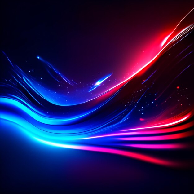 Premium Photo | Dark gradient background with red and blue flowing wavy ...