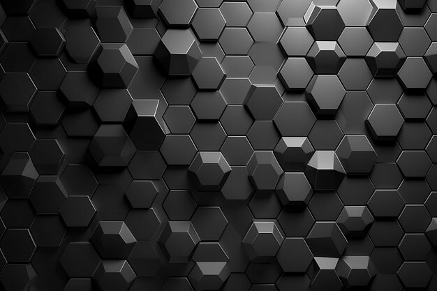 Photo dark gray background with geometric shapes ai generative