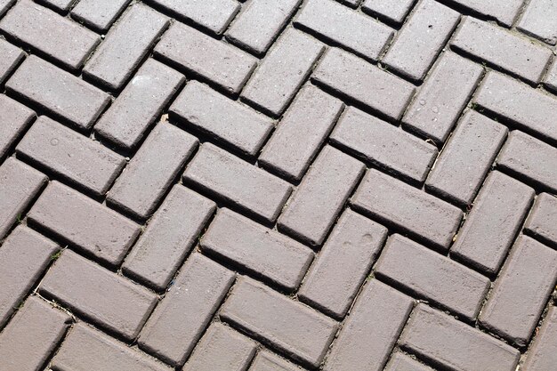 Photo dark gray brick pavers