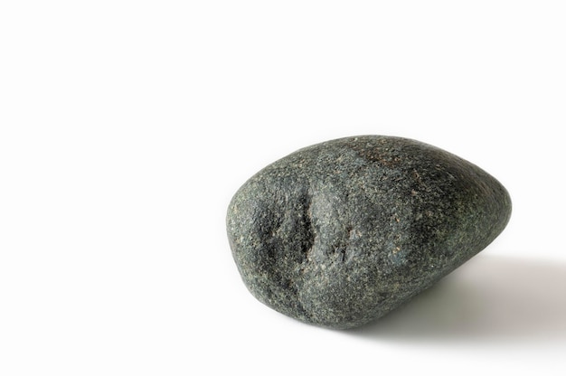 Dark gray stone on a white background