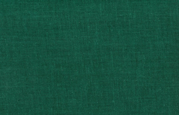 Photo dark green cotton fabric texture background