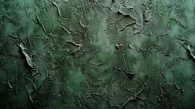 Dark green decorative plaster wall texture