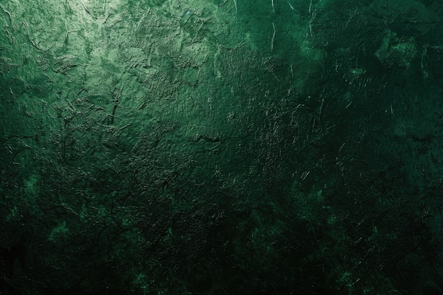 Photo dark green gradient background with illuminated spot and noise texture