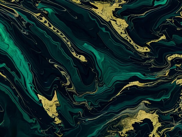 Dark green marble texture background Created with generative ai technology