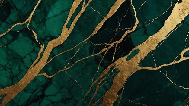 dark green marble with golden veins