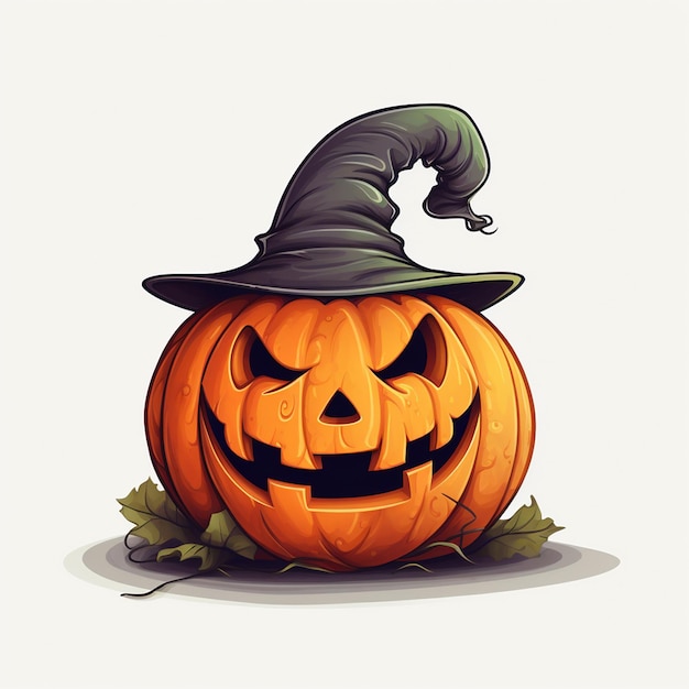 Dark Green Pumpkin Background Illustration