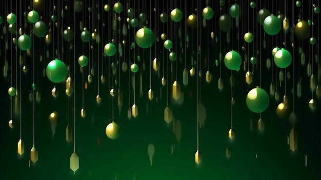 Dark Green vector pattern with spheres Glitter abstract illustration with blurred drops of rain Pattern for futuristic ad booklets Ai Generative