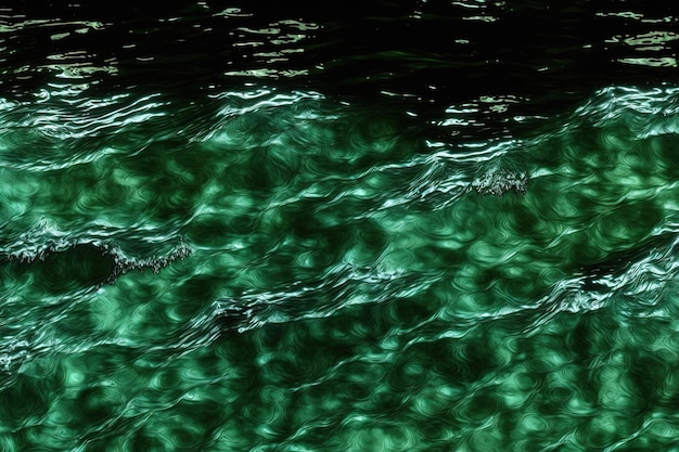 Dark green water creates mysterious and intriguing atmosphere generated by AI